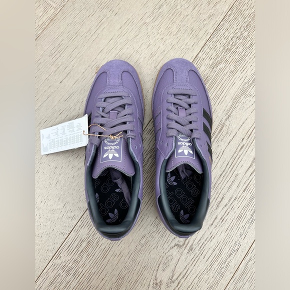 Adidas Samba Leather Purple Shoes - Picture 12 of 14